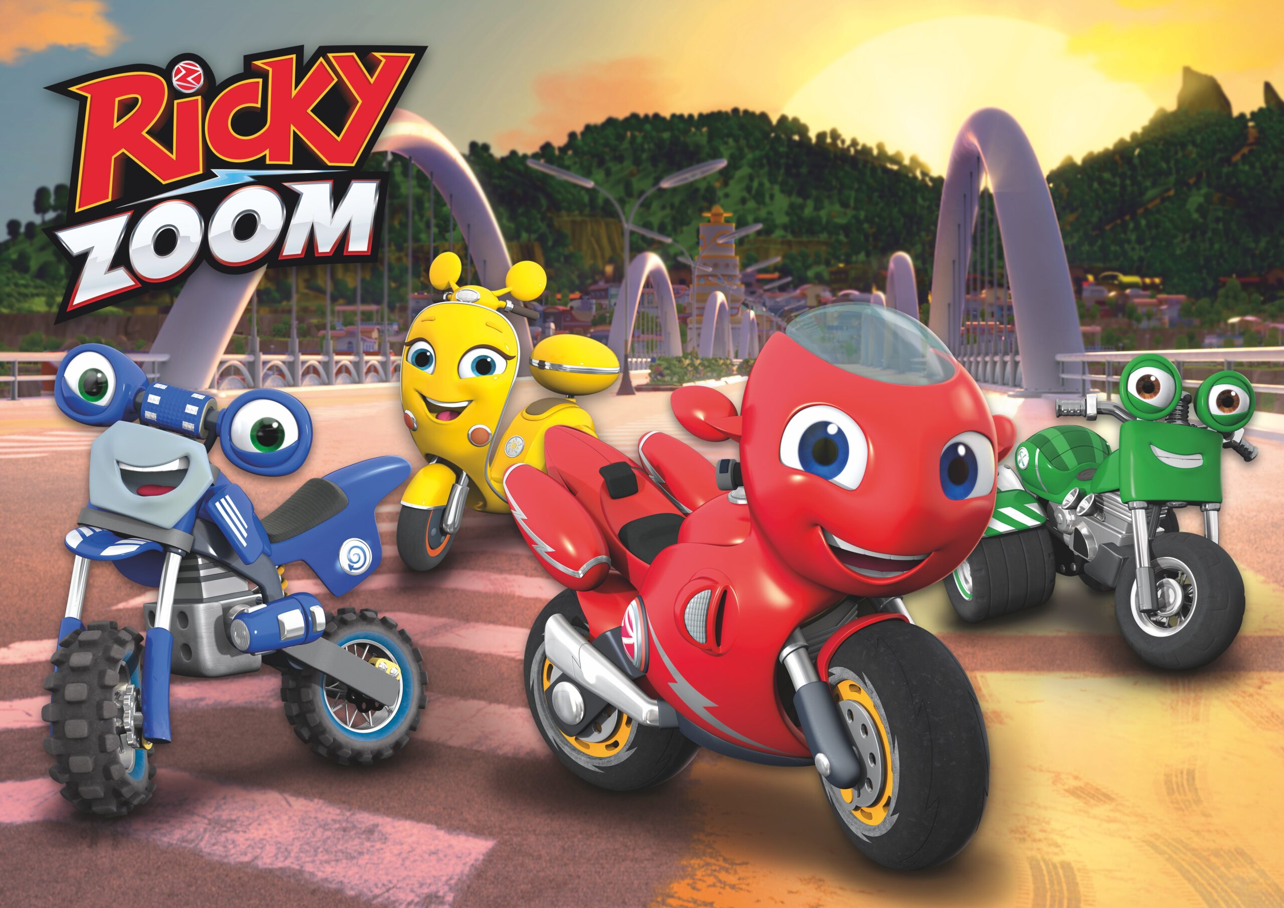 Ricky Zoom Launch & Go Playset with Ricky Zoom Toy Motorcycle