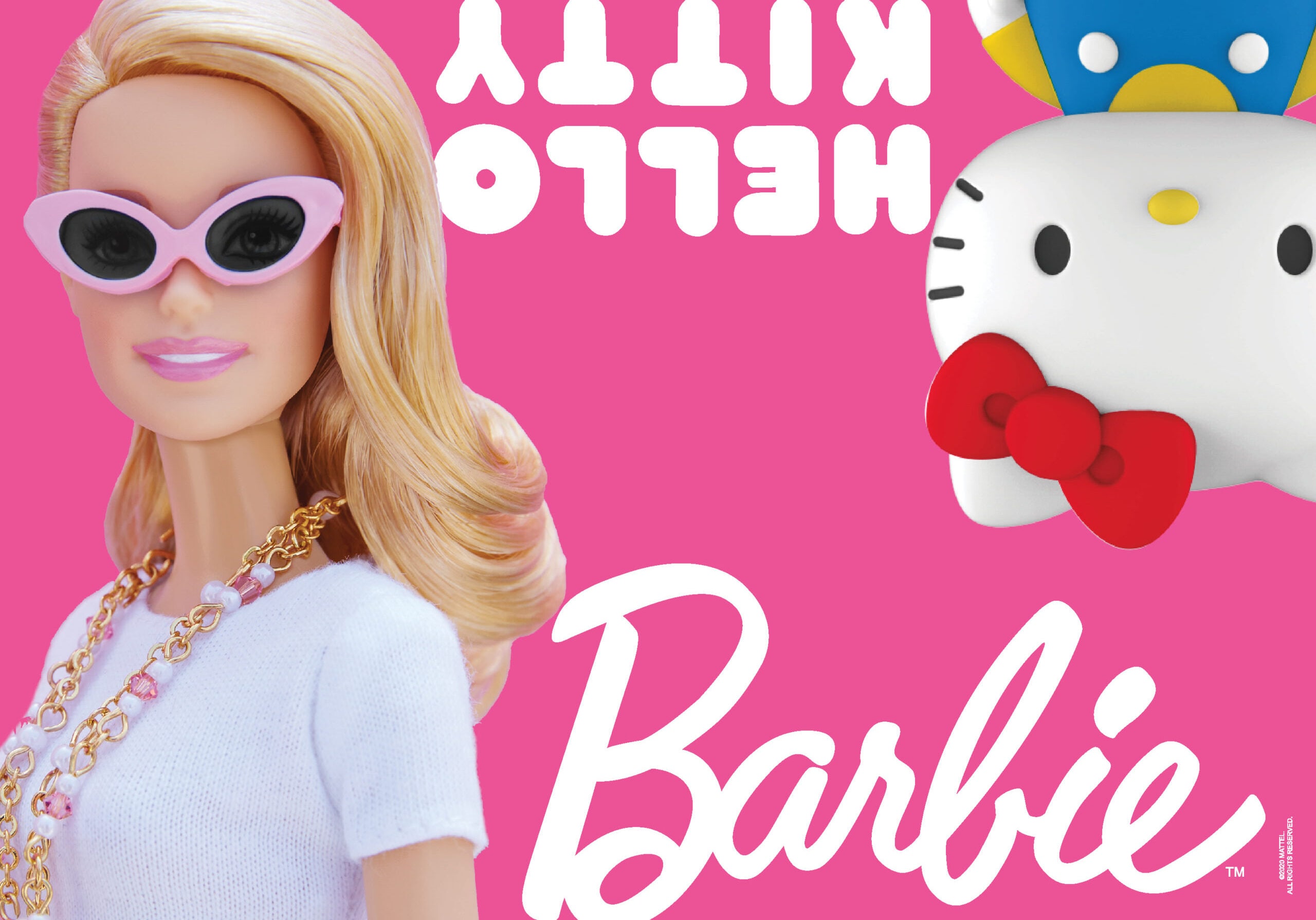 Хеллоу включи. Barbie привет. Надпись Хеллоу Барби. Кукла Mattel hello Kitty. Барби Хелло Китти картинки.