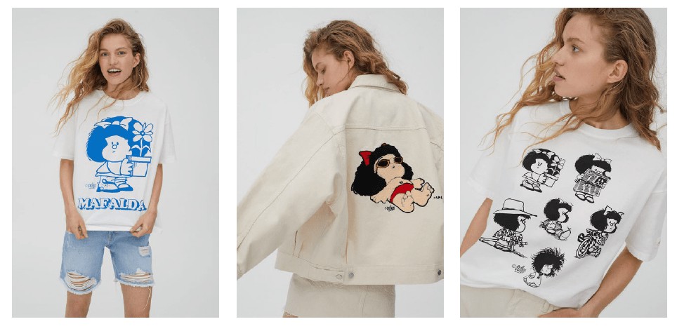 Mafalda at Zara, Pull&Bear and more