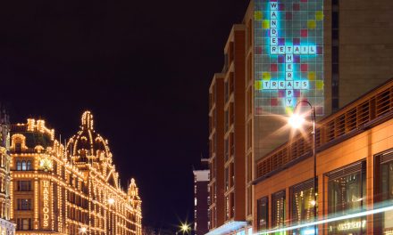 Scrabble Beams Words of Hope on Landmarks