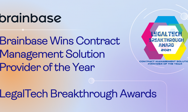 Brainbase Named “Contract Management Solution Provider of the Year” in 2021 LegalTech Breakthrough Awards Program