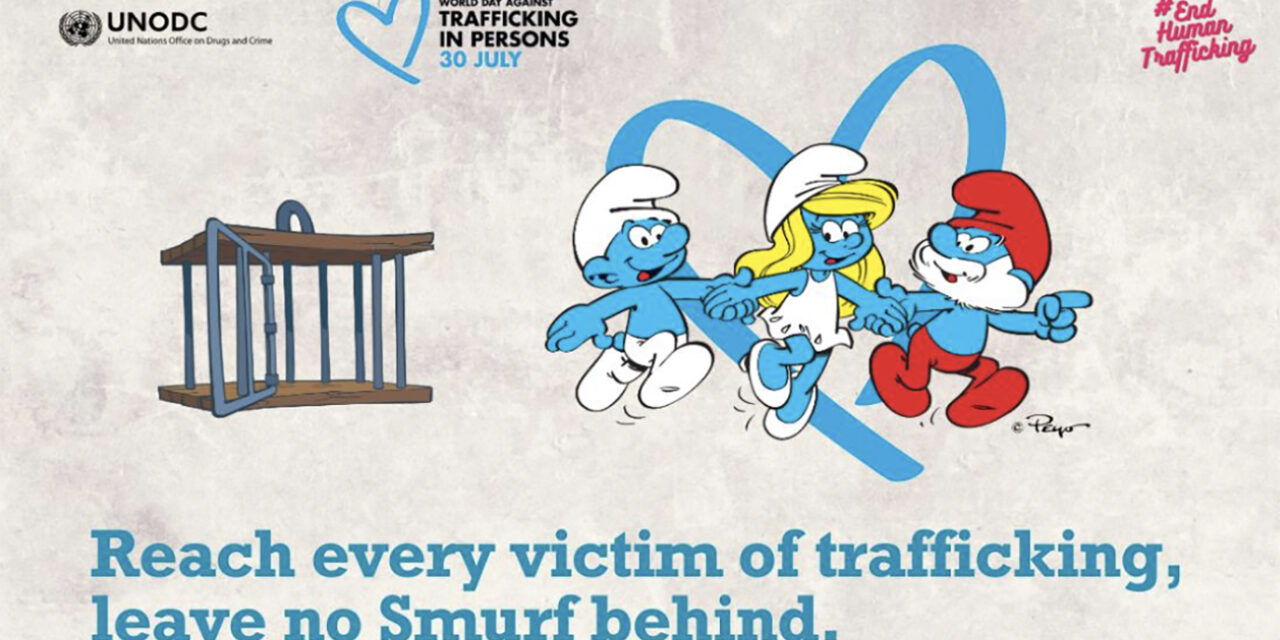 The Smurfs partners with UNODC to raise awareness for World Day Against Trafficking in Persons