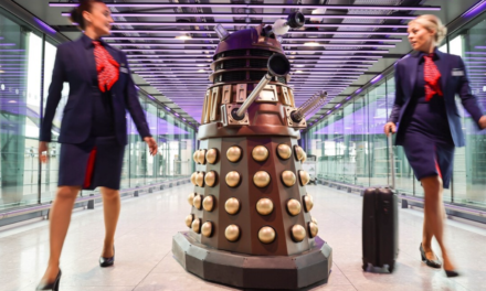 Dalek Hangs out at Heathrow