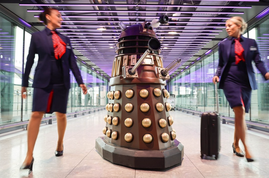 Dalek Hangs out at Heathrow