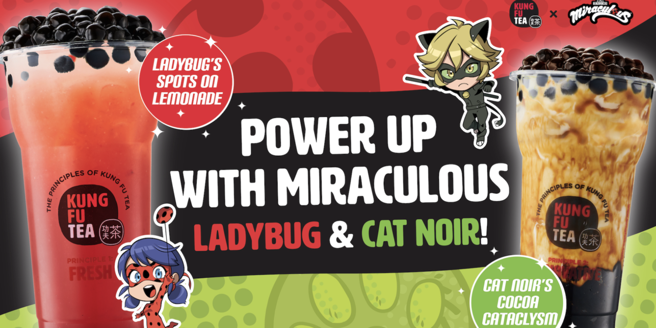 Kung Fu Tea and Miraculous Ladybug and Cat Noir Brew Up Themed Drink Collar