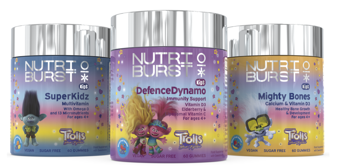 Nutriburst Kids’ Vitamins Inspired by DreamWorks Animation’s Trolls. 