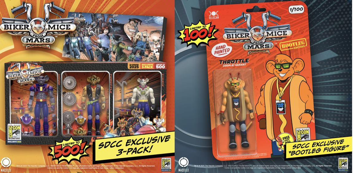 Biker Mice From Mars SDCC Exclusives Unveiled by The Nacelle Company
